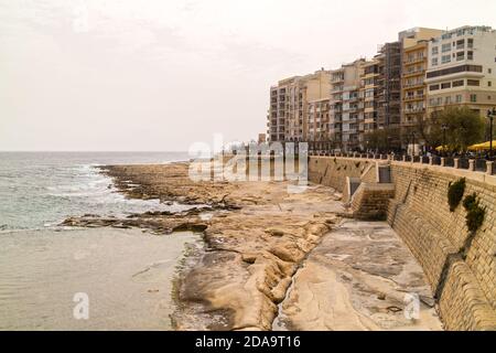 Vista da Sliema Foto Stock