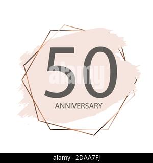 Festeggiando il 50 anniversario emblema modello di sfondo designposter. Illustrazione Foto Stock