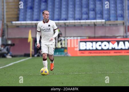 Genova, Italia. 8 novembre 2020. Rick Karsdorp di Roma durante la serie A match tra Genova CFC e come Roma. Foto Stock