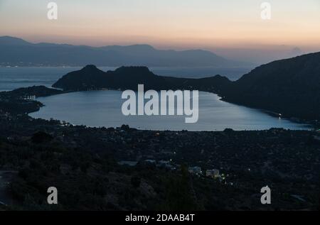 Lago Vouliagmenis - Heraion, Perachora Corinthia Grecia. Foto Stock
