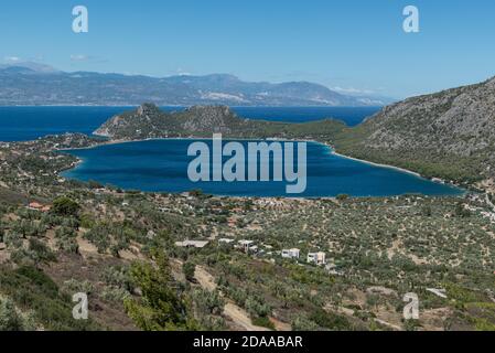 Lago Vouliagmenis - Heraion, Perachora Corinthia Grecia. Foto Stock