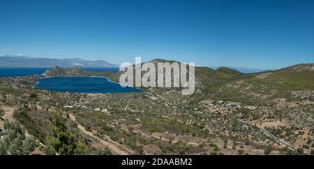 Lago Vouliagmenis - Heraion, Perachora Corinthia Grecia. Foto Stock