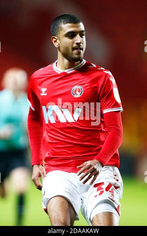 WOOLWICH, Regno Unito, 10 NOVEMBRE: Charlton Athletic's Wassim Aouachria durante il Papa John's Trophy - Southern Group G tra Charlton Athletic An Foto Stock