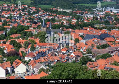 Geografia / viaggio, Germania, Sassonia-Anhalt, Wernigerode, vista a Wernigerode della chiusura, colofonia, ro, Additional-Rights-Clearance-Info-non-disponibile Foto Stock
