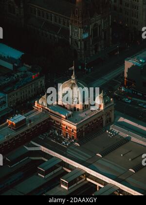 Alcuni tetti in una fotografia di paesaggio urbano scattata a Melbourne, Australia Foto Stock