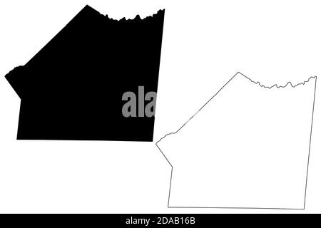 Union County, North Carolina state (Stati Uniti, Stati Uniti d'America, Stati Uniti, Stati Uniti, Stati Uniti), illustrazione vettoriale mappa, schizzo mappa Union Illustrazione Vettoriale