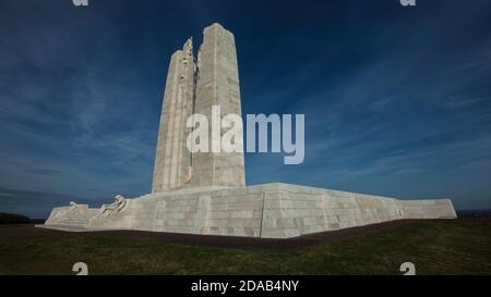 Canadian National Vimy Memorial dedicato alla memoria del Canada Forza di spedizione uccisa in Francia Foto Stock