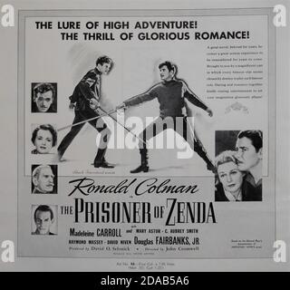 AUBREY SMITH e RAYMOND MASSEY nel PRIGIONIERO di ZENDA 1937 regista JOHN CROMWELL romanzo Anthony Hope sceneggiatura John L. Balderston music Alfred Newman costumi Ernest Dryden art direzione Lyle R. Wheeler produttore David O. Selznick Selznick International Pictures / Artisti Uniti Foto Stock