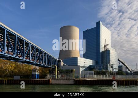 Datteln 4 centrale elettrica, ultima centrale a carbone da costruire, aperta 2020, Datteln, NRW, Germania Foto Stock