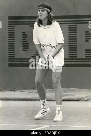 Tennista e allenatore spagnolo Conchita Martinez, anni '80 Foto Stock