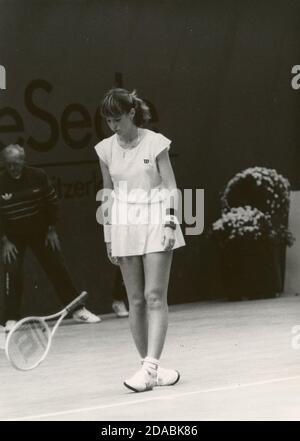 Tennista bulgaro Manuela Maleeva, Zurigo, Svizzera 1987 Foto Stock