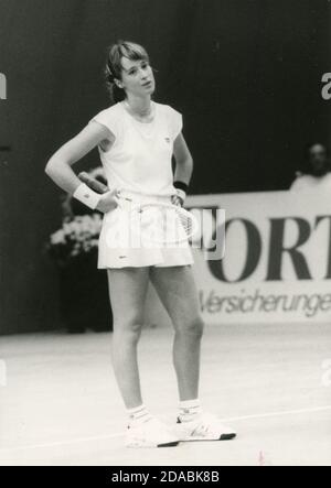 Tennista bulgaro Manuela Maleeva, Zurigo, Svizzera 1987 Foto Stock