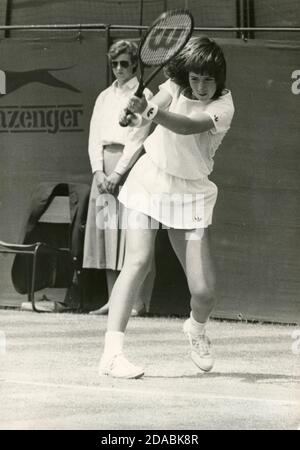 Tennista bulgaro Manuela Maleeva, Zurigo, Svizzera 1987 Foto Stock