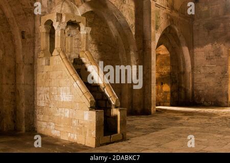 Crac de chevalier Siria 2009 interno meglio conservato del Crusader castelli Foto Stock