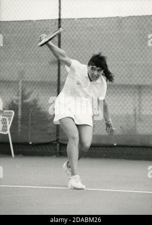 Tennista italiano Rosalba Caporuscio, anni ottanta Foto Stock