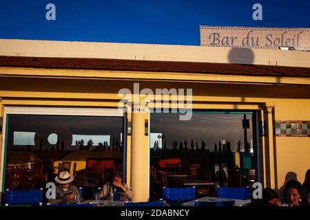 Bar du Soleil, Deauville, Normandia, Francia Foto Stock