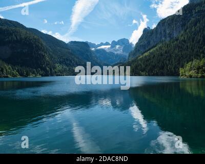 Il lago Gosau nella zona di Salzkammergut Foto Stock