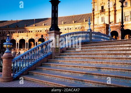 Plaza de Espana in Siviglia, Spagna. Foto Stock