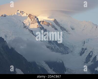 Monte Bianco Alba Foto Stock