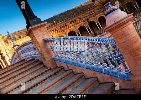 Plaza de Espana in Siviglia, Spagna. Foto Stock