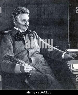 AUGUST STRINDBERG (1849-1912) drammaturgo svedese circa 1900 Foto Stock