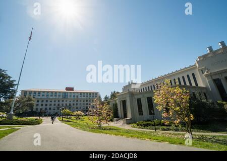 Berkeley, USA - MARZO 18 2019: Vista dell'Università della California, Berkeley in una giornata di sole Foto Stock