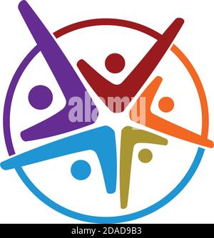 Collegamento comunicazione People Network Illustrazione Vettoriale