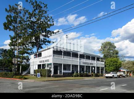 Il Marburg Hotel è un hotel patrimonio dell'umanità situato a Edmond Street, Marburg, città di Ipswich, Queensland, QLD, Australia Foto Stock
