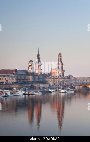 Geografia / viaggio, Germania, Sassonia, Dresda, vista sul centro storico di Dresdener, diritti aggiuntivi-clearance-Info-non-disponibile Foto Stock