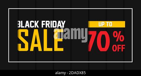 Design professionale per striscioni in vendita per il Black Friday Illustrazione Vettoriale