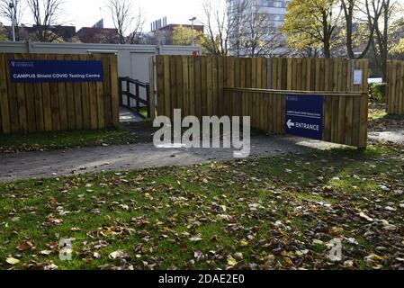 Campus Shield COVID Testing Center, nel campus dell'Università di Liverpool, a causa del coronavirus, Covid 19 pandemia 2020. Foto Stock