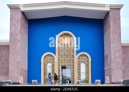 Padiglione 'Sanità' (SSR armeno). Museo dell'Est a VDNKH - Mosca, Russia 08 01 2019 Foto Stock