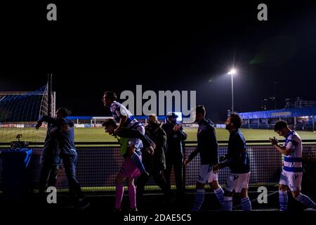 Oxford City 2 Northampton Town 1, 09/11/020. Court Place Farm, fa Cup 1° turno. Foto di Simon Gill. Foto Stock