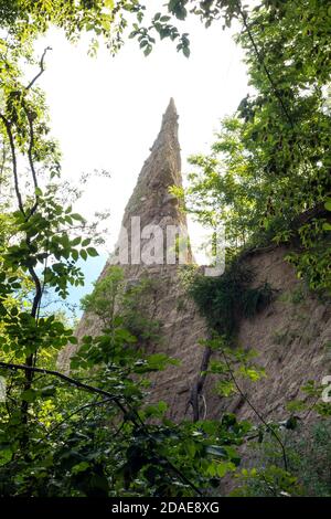 Piramidi di Segonzano, Trentino - Südtirol, Italia Foto Stock