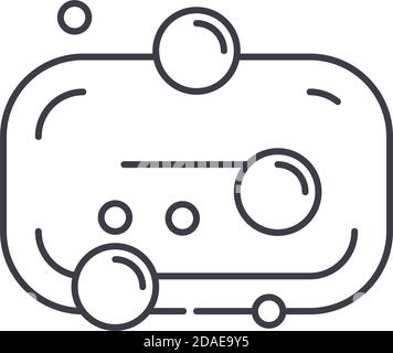 Icona di sapone migliore, illustrazione isolata lineare, vettore di linea sottile, segno di disegno di fotoricettore, simbolo di concetto di contorno con tratto modificabile su sfondo bianco. Illustrazione Vettoriale