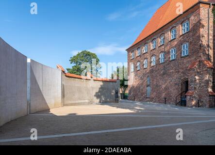 Museo dell'Hansemuseo europeo della Lega Anseatica di Lübeck. Inaugurato nel 2015, è stato progettato da Andreas Heller Architects & Designers. Foto Stock