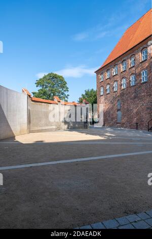 Museo dell'Hansemuseo europeo della Lega Anseatica di Lübeck. Inaugurato nel 2015, è stato progettato da Andreas Heller Architects & Designers. Foto Stock