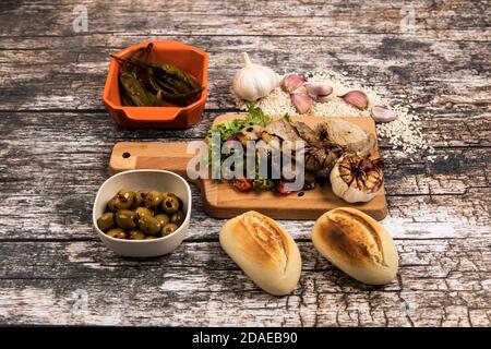 Fotografia alimentare di natura morta. Foto Stock