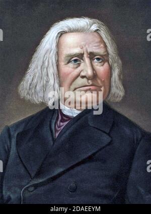 FRANZ LISZT (1811-1886), compositore ungherese circa 1880 Foto Stock