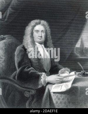 HANS SLOANE (1660-1753) medico anglo-irlandese, naturalista e collezionista Foto Stock