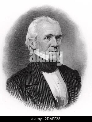 JAMES K. POLK (1795-1849) 11° presidente degli Stati Uniti Foto Stock