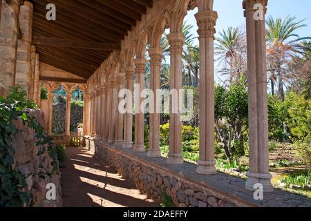 Geografia / viaggio, Spagna, Maiorca, chiostro nella Monastir de Miramar, Valldemossa, diritti aggiuntivi-clearance-Info-non-disponibile Foto Stock