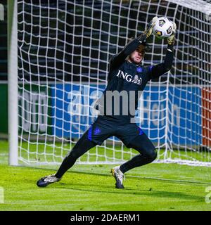 ZEIST, 09-11-2020 , Sportcentrum KNVB, Trainingscentrum KNVB in Zeist, stagione della Lega delle Nazioni 2020-2021. Formazione nazionale olandese. Portiere olandese Joel Drommel durante l'allenamento. Foto Stock