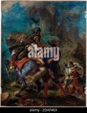 Eugène Delacroix, il rapimento di Rebecca, pittura, 1846 Foto Stock