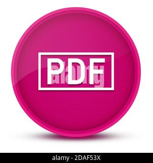 Immagine astratta del pulsante rotondo rosa lucido del PDF Foto Stock