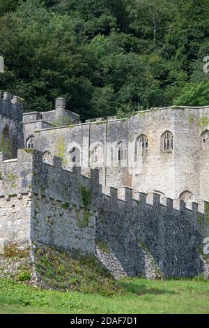 Rovine del castello di Gwrych vicino ad Abergele a Conwy, Galles del Nord, Regno Unito Foto Stock