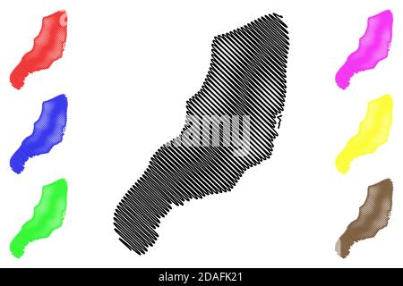 Città di Brazzaville (Repubblica del Congo, Congo-Brazzaville, Repubblica del Congo) mappa vettoriale illustrazione, abbozzare schizzo Città di Brazzaville mappa Illustrazione Vettoriale