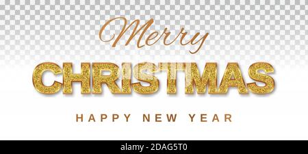 Merry Christmas gold Illustrazione Vettoriale