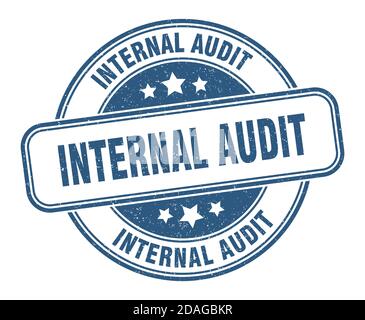 timbro di controllo interno. firma di controllo interno. etichetta rotonda a grunge Illustrazione Vettoriale