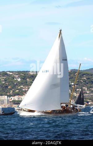 22e Voiles - Saint Tropez, Francia - Meerblick 29 vela - paesaggio, COVID-19, coronavirus - Set, 27, 2020 - p.m. 4 - Port de Saint Tropez Foto Stock